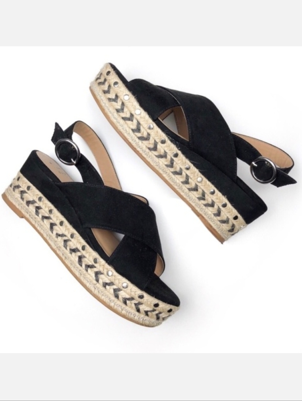 a new day Black Espadrille Platform Sandals